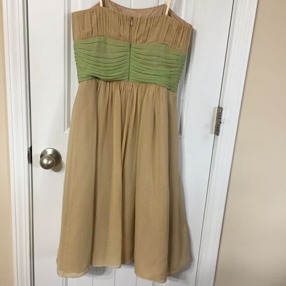 BCBG Tan and Green Dress - Picture 4 of 12